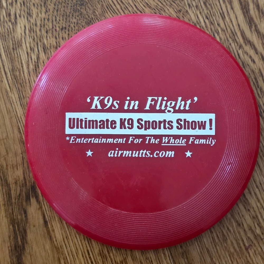 K9s in Flight Ultimate K9‎ Sports Show Mini Frisbee Red Flying Disc 2002